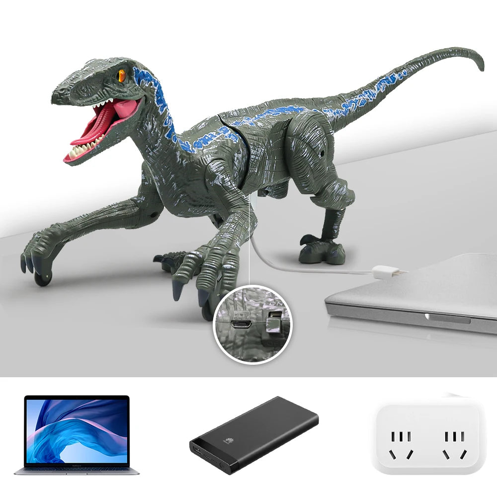 Velociraptor a Control Remoto - Juguete Realista