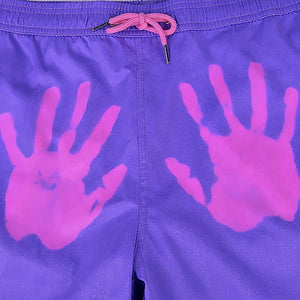 Pantalonetas que cambian de color con la temperatura del agua .